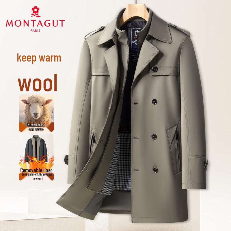 MONTAGUT Men s Wool-Lined Multi-Wear Winter Padded Jacket 2XL
