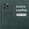 Magnetic For Magsafe Leather Case For iPhone 16 15 14 Pro Max 12 13 Pro Max 11 Luxury Wireless Charge Soft Edge Hard Phone Cover