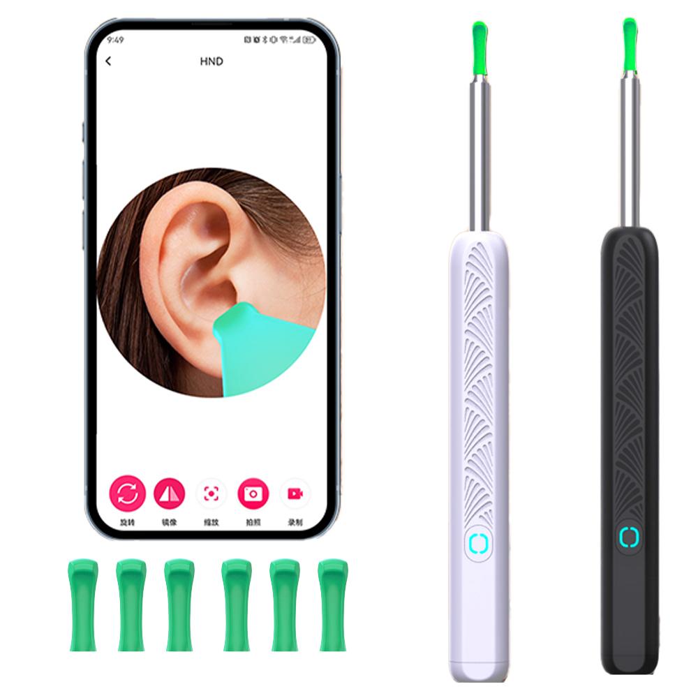 Wireless Ear Wax Remover Kit with HD Camera, Soft Silicone Tips - Safe Baby Adult Visual Ear Cleaner Tool