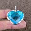 Blue Topaz Gemstone Handmade 925 Sterling Silver Jewelry Pendant 1.62" KKG-555