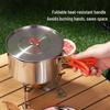 OEING 3.5L Foldable 304 Stainless Steel Camping Soup Pot