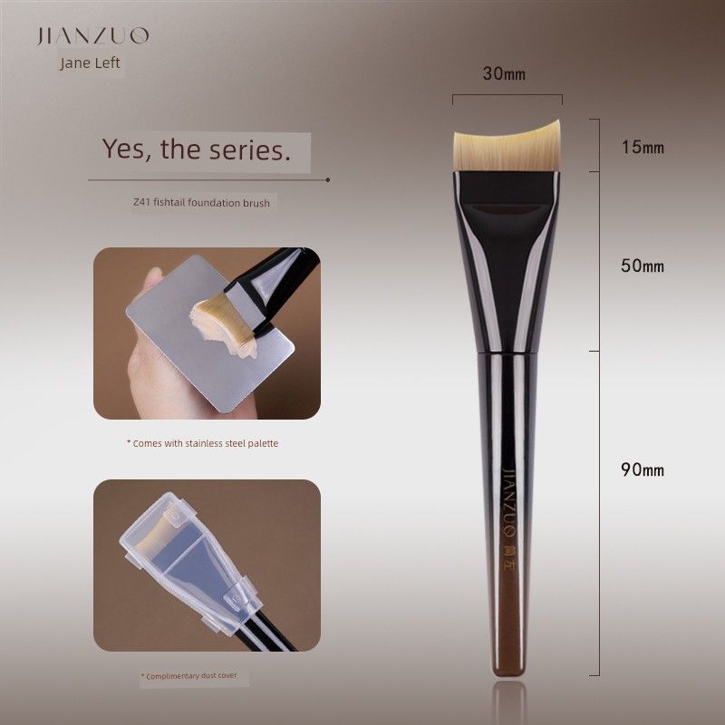 Jianzuo Ruoran Z41 Powder Foundation Brush Flat Head Mermaid Tail Light and Seamless Do Not Eat Powder Facial Mask Makeup Brush