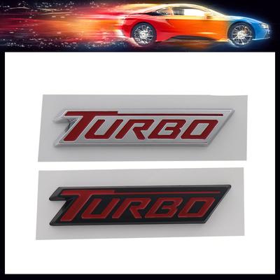 3D Premium ABS Turbo Letters Sticker Tail Bumper Badge Auto Rear Trunk Emblem Accessories Exterior Decoration