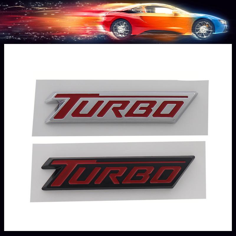 3D Premium ABS Turbo Letters Sticker Tail Bumper Badge Auto Rear Trunk Emblem Accessories Exterior Decoration