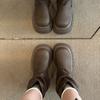 Internet celebrity popular pants boots women 2025 new thin Martin boots retro fashion thick heel fried street Maillard boots