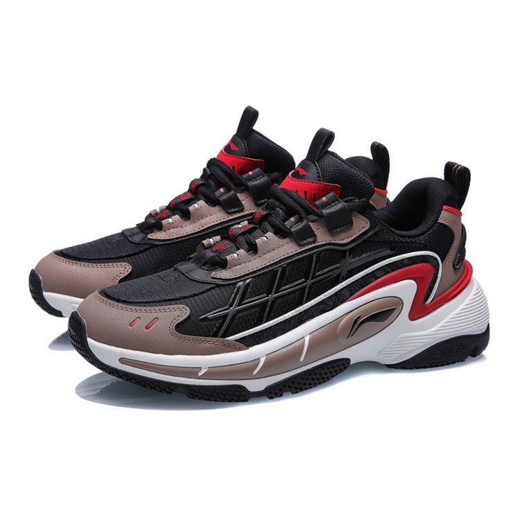 Li Ning Star Cloud Fabric Synthetic Leather Shock Absorbing Non-Slip Wear-Resistant Breathable Lightweight Low-Top Sports Casual Shoes AGCR005-6