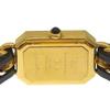 Chanel Premiere M Watches H0001 blackDial Plated Gold/leather Quartz Analog Display Women Used