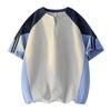 Outdoor Summer Antibacterial, Moisture-absorbing, Quick-drying Sports Short-sleeved T-shirts For Men And Women, Loose Contrasting Color Half-zip Tops