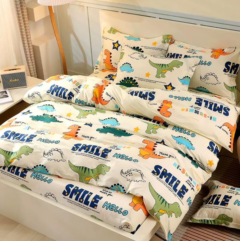 Duvet Cover Set for Double Kids Bed Quilt Cover Comforter Covers with 2pc Pillowcase Pumpkin Rabbit Bedding Set 100% Cotton