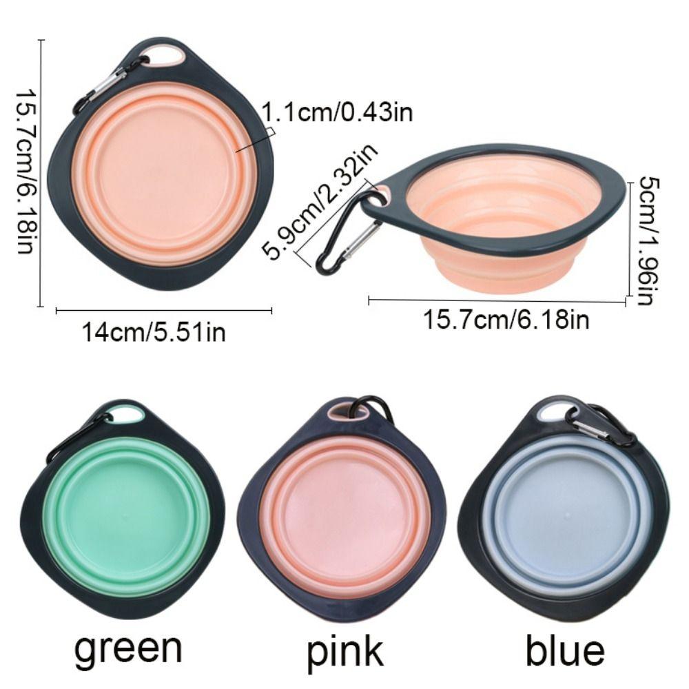 With Hanging Hook Pet Folding Bowl Bite Resistant Cat Dog Food Water Bowl Pet Travel Bowl  Outdoor