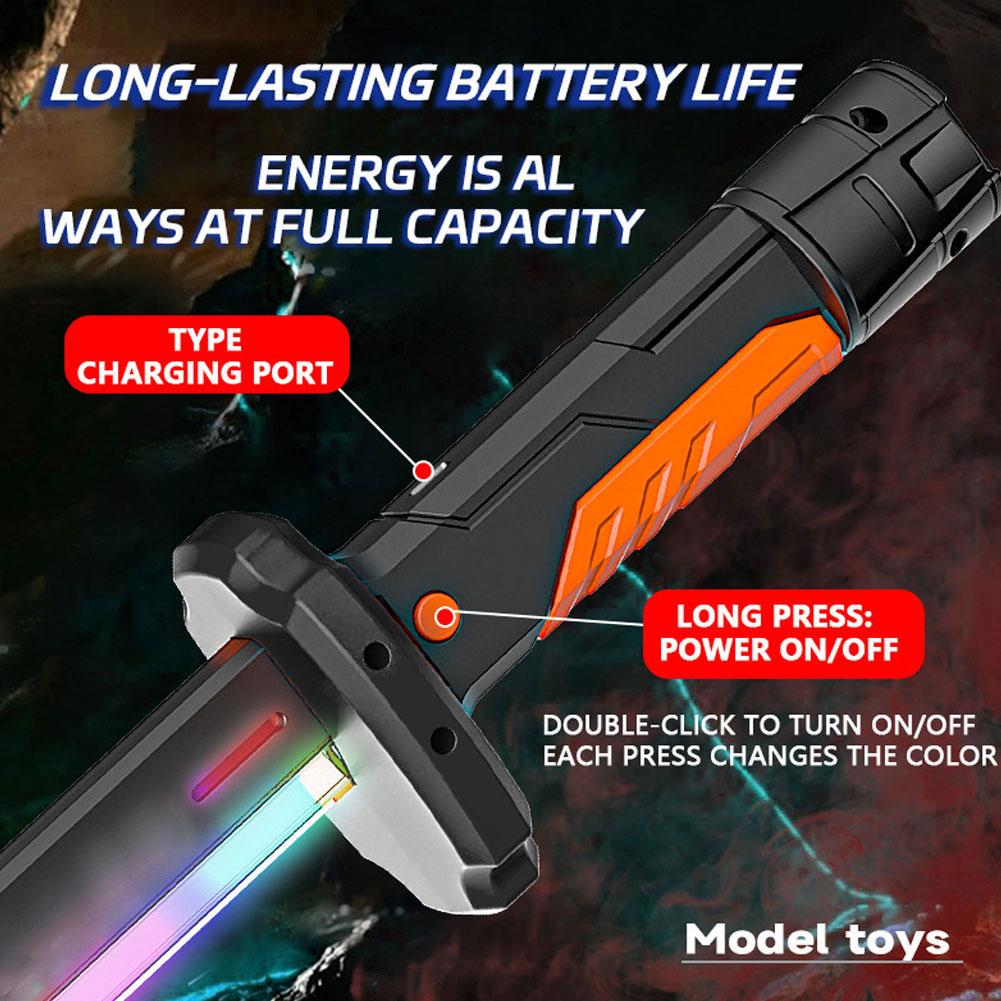 Colorful lights, cool spray laser sword, lightsaber toy, double sword combination, lightsaber, star spray sword
