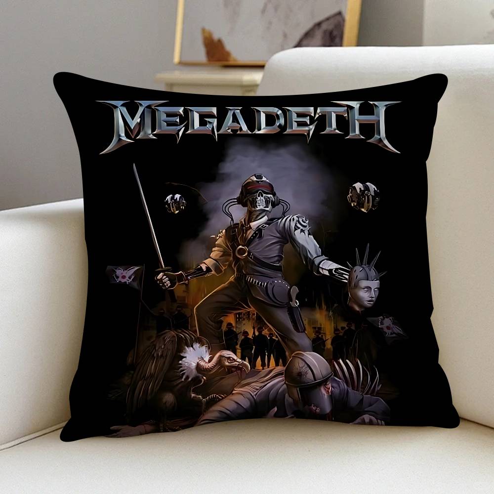 

Музыка M-Megadeth ЛОГОТИП Наволочки Мультяшный Диван Декоративный Дом Двусторонняя Печать Короткий Плюш Милая Наволочка 16x16Inch