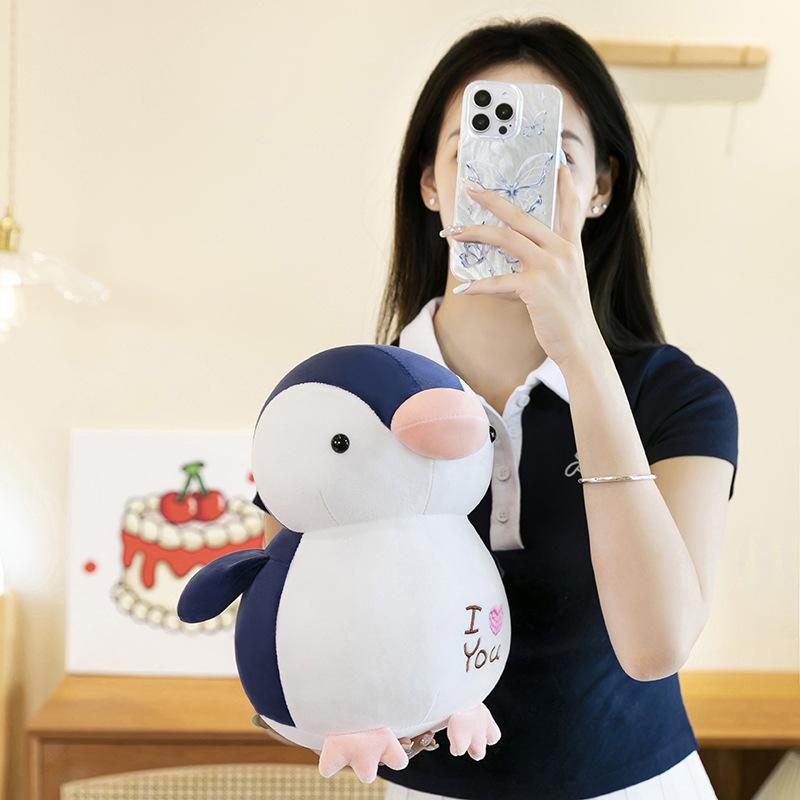 Jucărie de pluș pinguin populară, drăguță, super moale, din bumbac pufos, păpușă pinguin, cadou acvariu