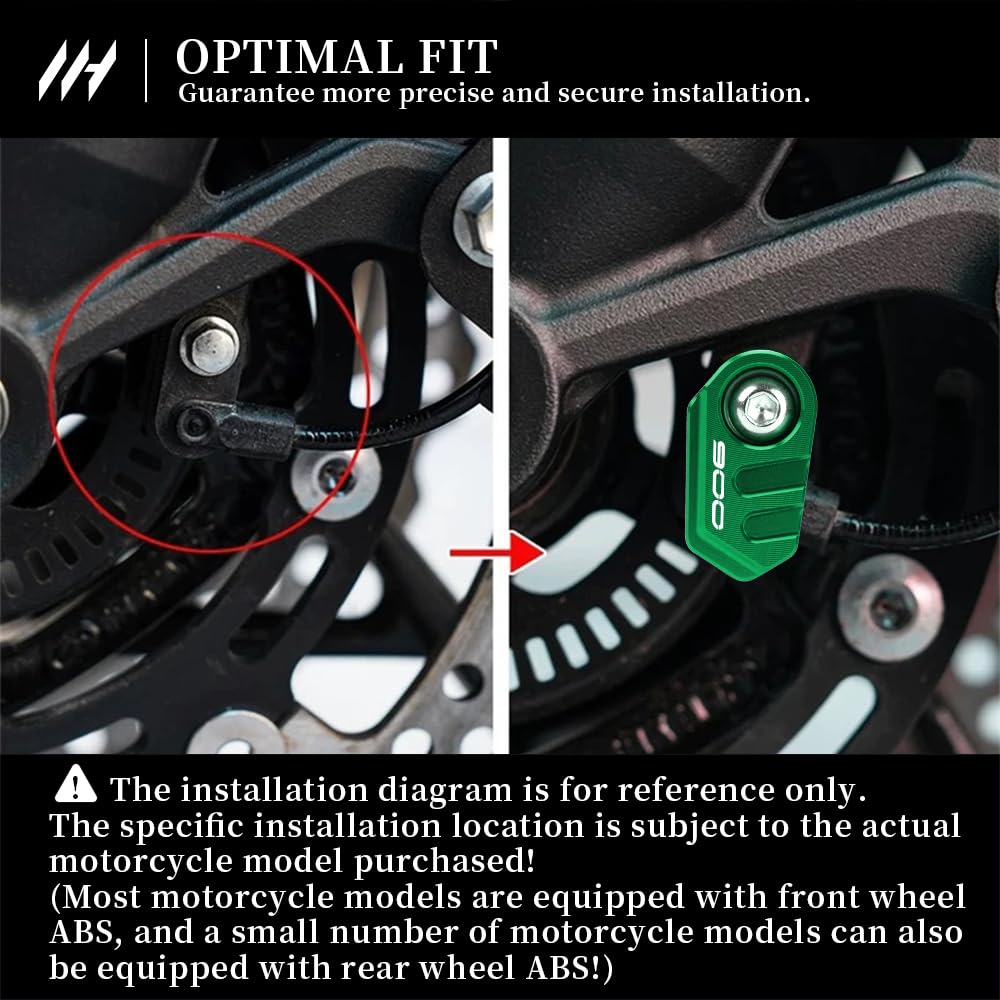 MotHeart Motorcycle ABS Sensor Guard For Z900 2017-2024 Z900SE 2022-2024 Z900RS 2018-2024 CNC Aluminum