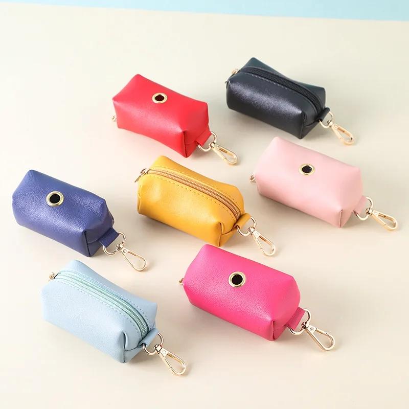 New Outdoor Portable Pet Dog Dispenser Pickup Bag Can Hang Traction Rope Dog  Storage Bag  Send A Roll Of Garbage Bags