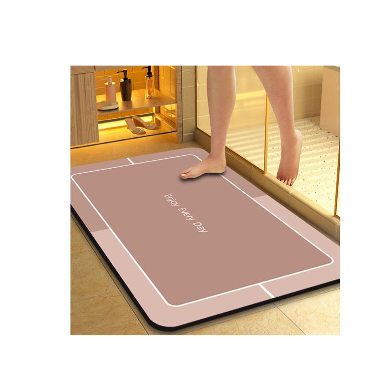 Bathroom Absorbent Non-Slip Diatomaceous Earth Mat: Quick-Drying, Stain-Resistant, Easy-Clean Mat