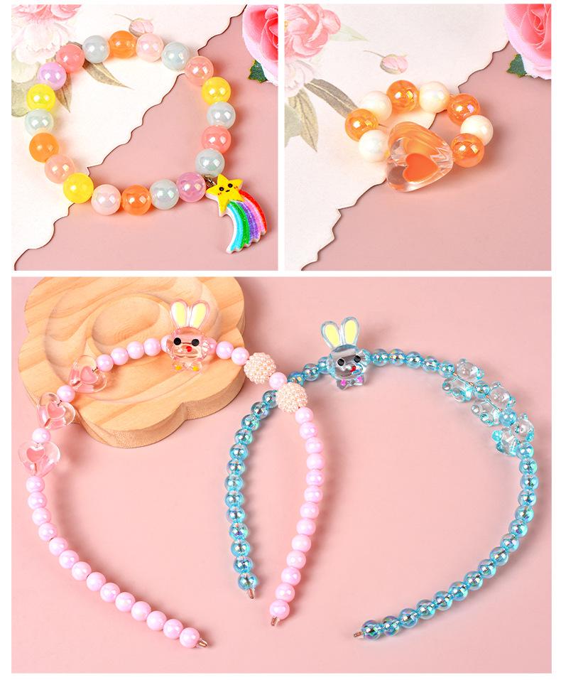 Children's Necklace & Jewelry Toy Set: 54-Compartment Beaded Bracelets & Earrings DIY Kit