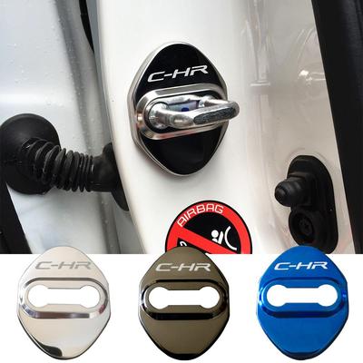 4vnt automobilio stiliaus durų užrakto dangtelis, skirtas Toyota C-HR CHR 2018 2019 2020 priedai Logo durų spynos apsauginių dėklų emblemos