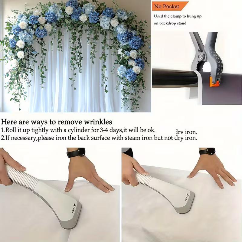 2D Flat Blue Hydrangea & Rose Backdrop for Bridal Shower Decor