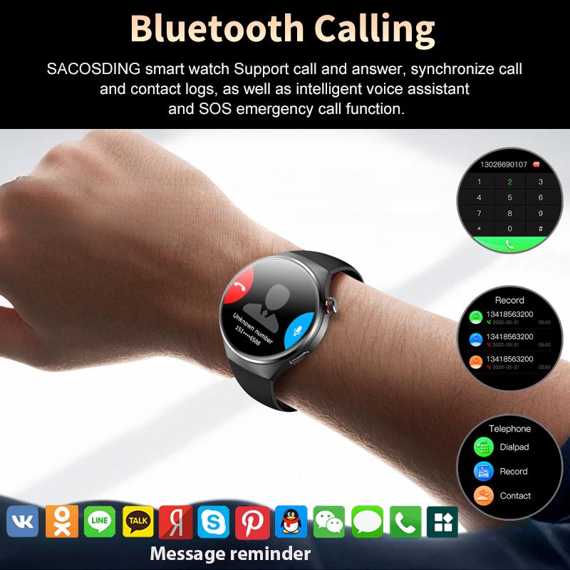 2025 For Android GT4 Pro GPS Track Smart Watch Men 360*360 AMOLED Screen Heart Rate Bluetooth Call IP67 Waterproof Man Smartwatch