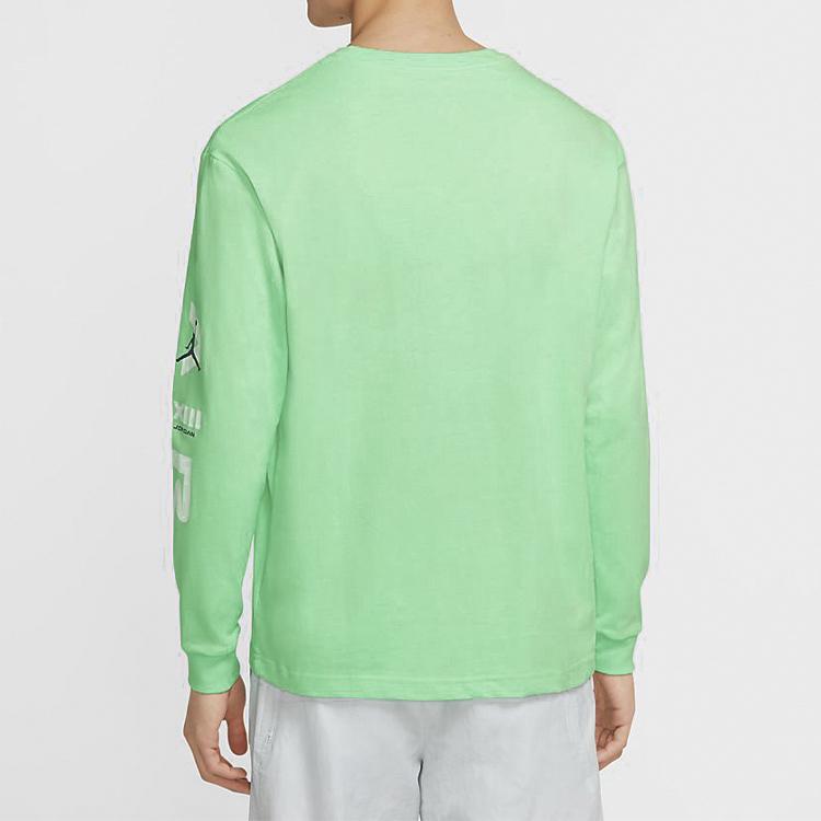 Jordan Legacy AJ13 Long Sleeve T-Shirt Men Tops Dream-Green CW0794-350
