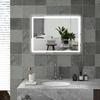 Bathroom Mirror Bathroom Mirror Wall Mirror LEDs, Touch Switch, Anti-Fog Function, 60 x 80 x 4 cm, White