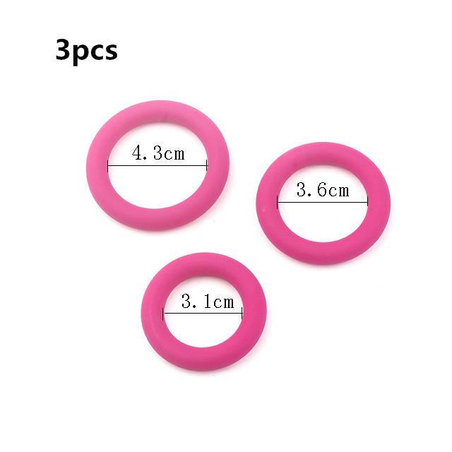 3Pcs Penis Ring Set Silicone Cock Rings Ejaculation Delay Cockring Sex Toys For Men Adult Product Dick Lock Erection Sexy Shop