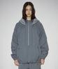 Eachdiffer Piping Mix Anorak Hoodie_Gray