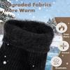Winter Half Palm Warm Gloves,Indoor Outdoor Plush Knitted Gloves, Suitable for Indoor Writing Office Wear Decoration