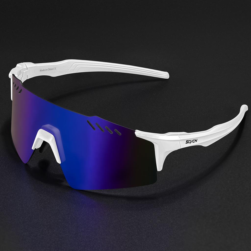 SCVCN Fashion Sunglasses Rimless Cycling Glasss Outdoor Sports Running Drving for Men Fishing Goggles Mtb Bicycle Eyewear 1 Lens