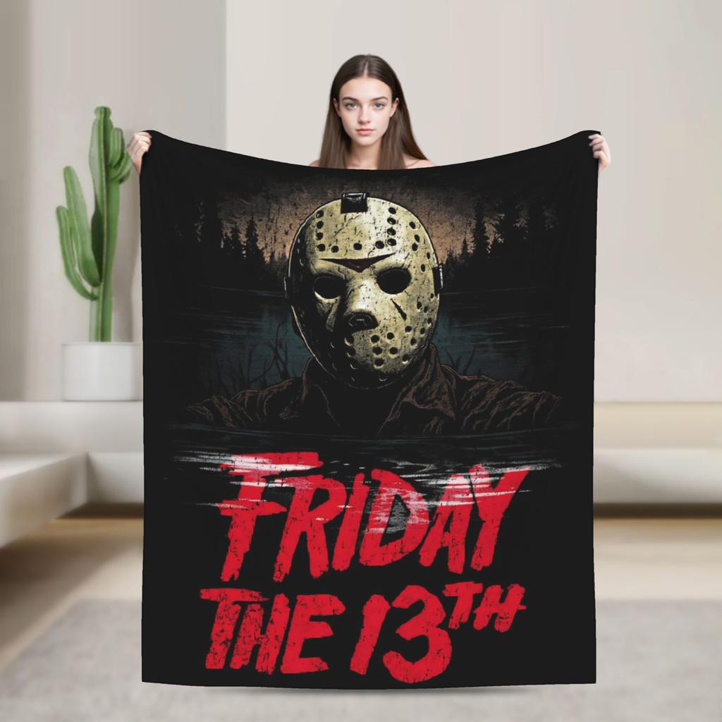 שישי יום שישי ה-13 ג'ייסון וורהיס שמיכה פיקניק פלנל מצעים כיסויים לחוץ חם מותאם אישית DIY איכותי כיסוי מיטה מתנה