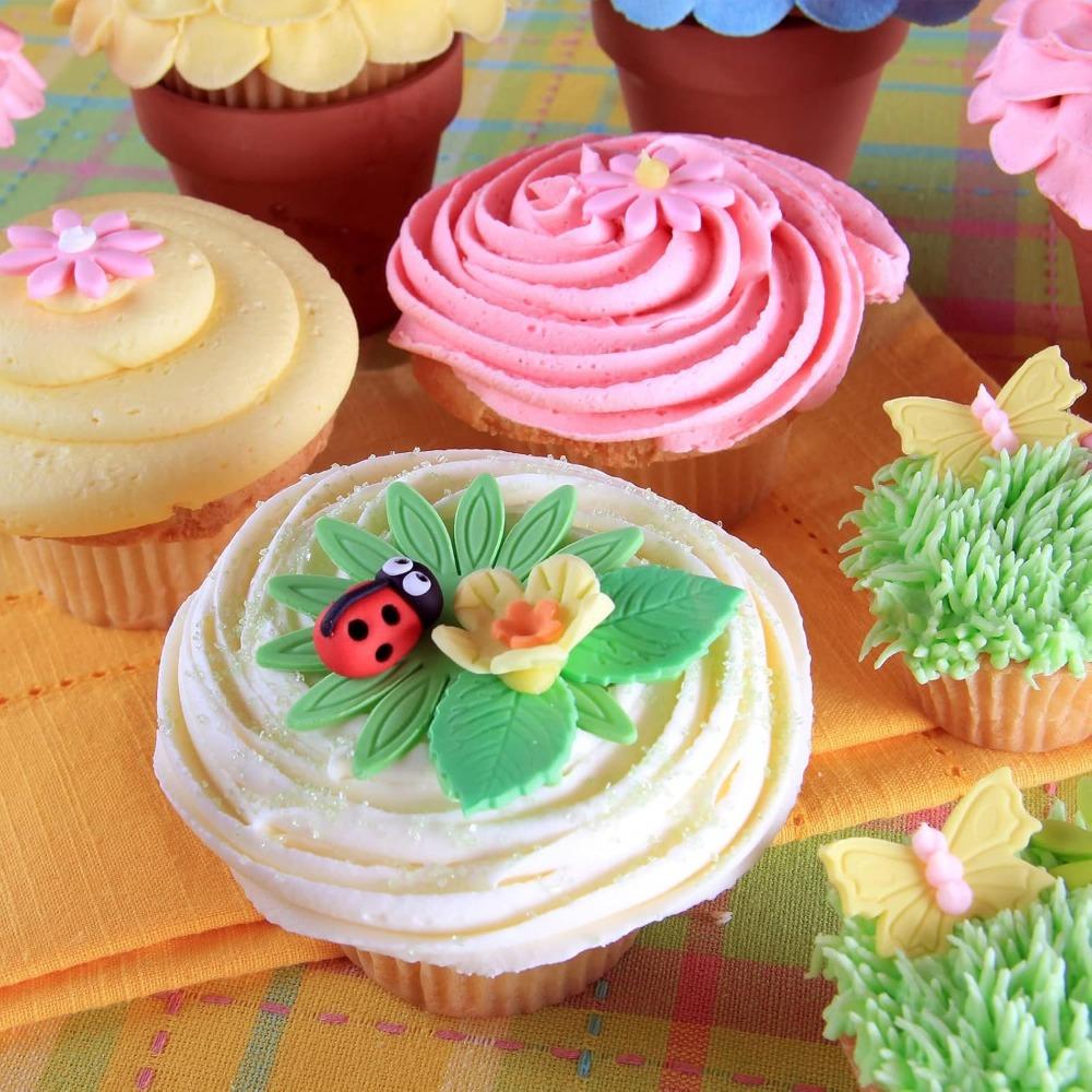 Flower Silicone Cake Molds,Butterfly Candy Molds Rose Mold Leaf Mold Silicone for Cake Decorating Cupcake Topper Cake Pops Candy Soap Making