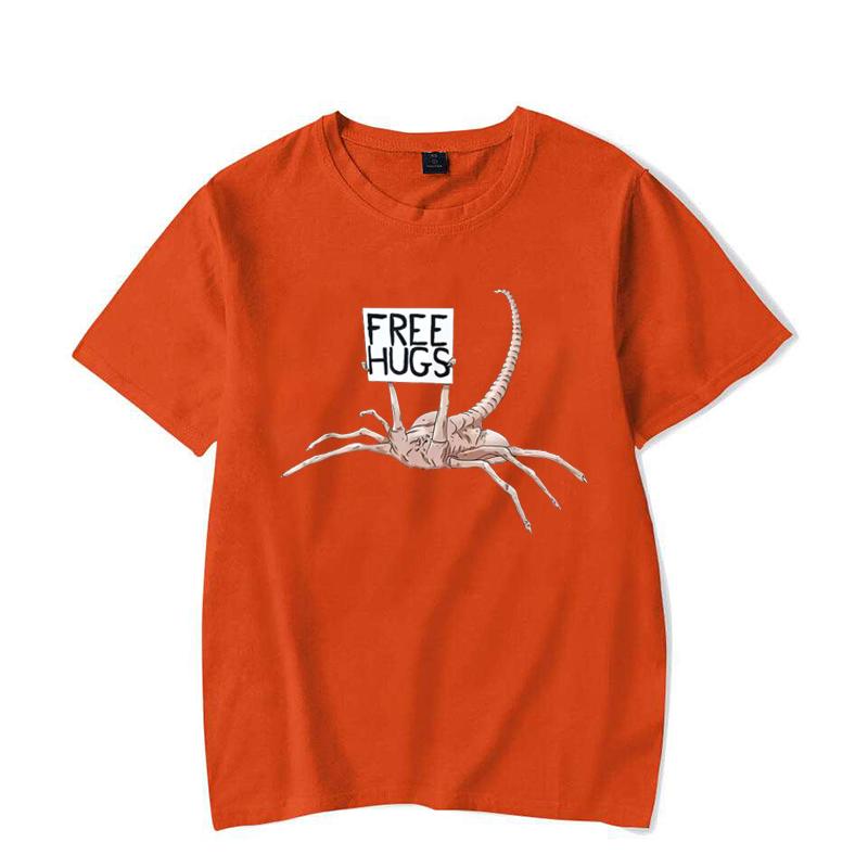 Free Hugs Funny Facehugger Aliens T-Shirt Harajuku T Shirt Comfortable Hip Hop Design Top T-Shirts