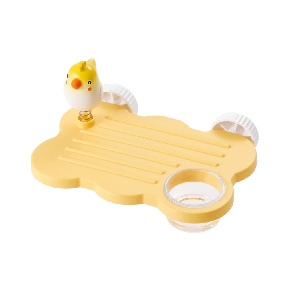 Rectangle Bird Cage Stand Toy Anti Slip Birdcage Food Bowl Parrot Perch Stand Aviary жёлтый