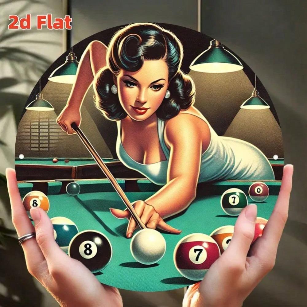 Iron Tin Sign Metal Wall Art for Game Room Billiard Lovers Birthday Christmas Gift Home Decor