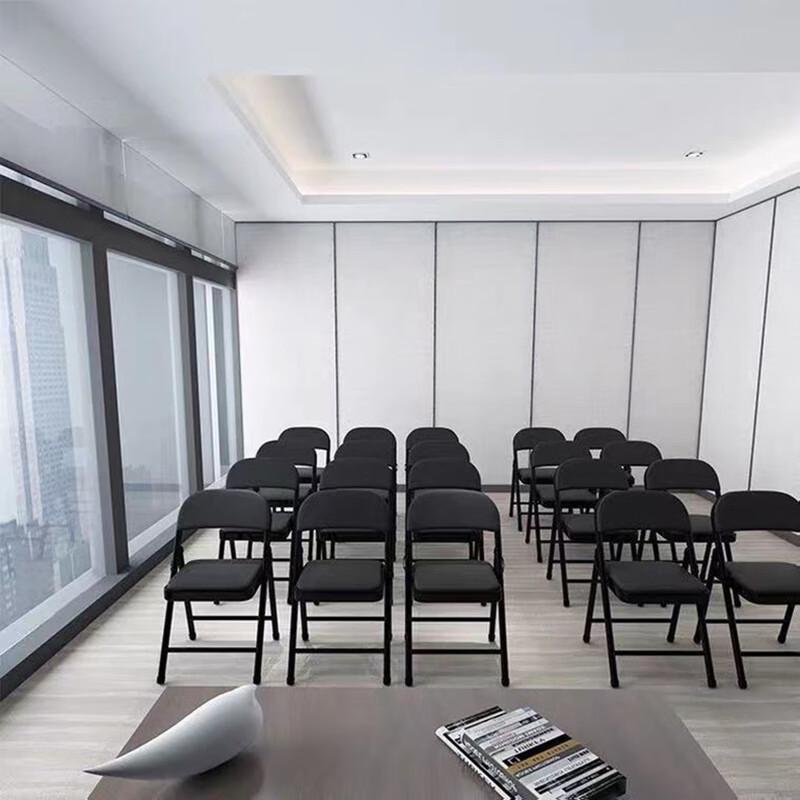 Versatile Folding Chair: Soft Upholstered, Metal Frame, Portable, Ideal for Dining, Office, or Training Use
