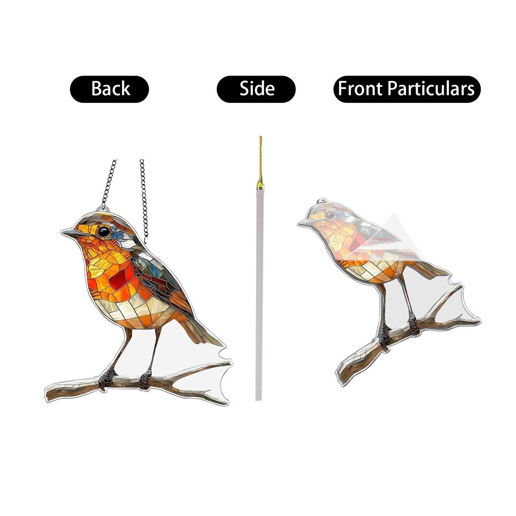 Small Animal Acrylic Sun Catchers Flat Pendant, Home Outdoor Garden Courtyard Hanging Decoration Ornaments