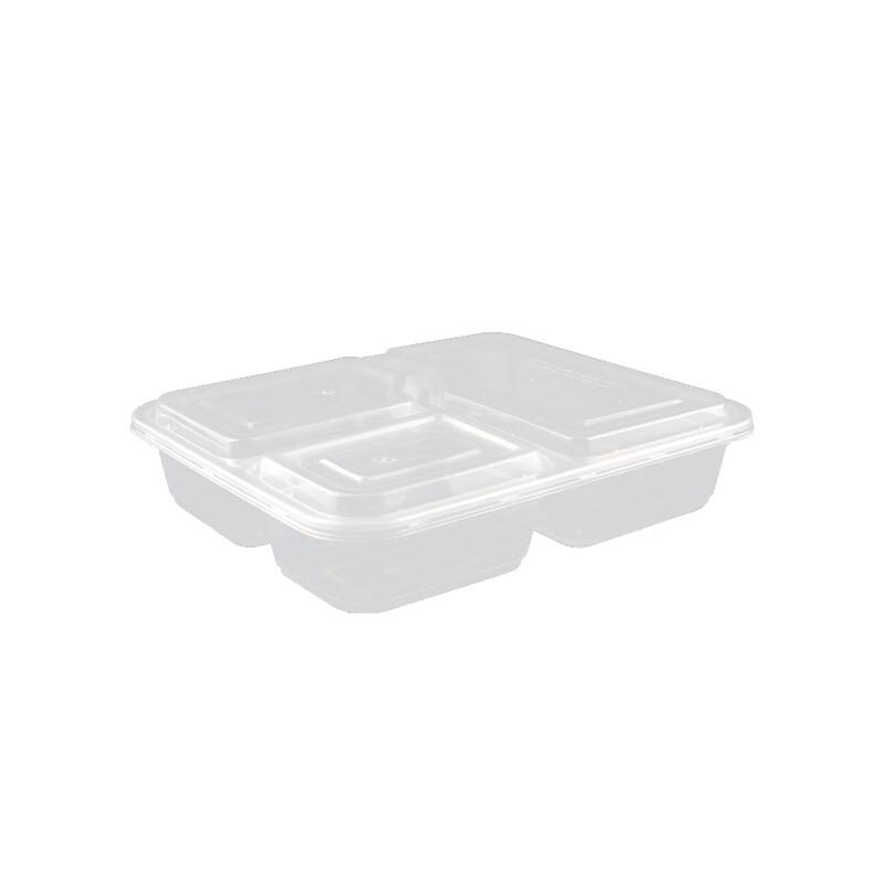 Disposable 3-Compartment Meal Prep Containers