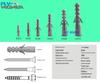 6x30 Nylon Fish-shaped Expansion Tubes, Plastic Rubber Plugs, 100 pcs