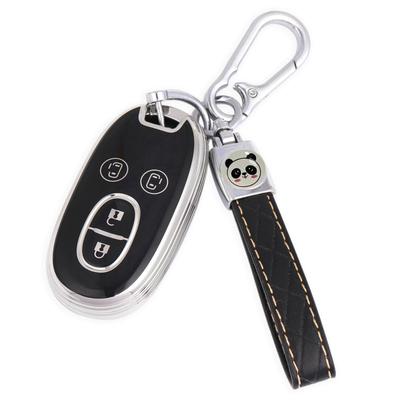 ZANEKO Alto Key Case Compatible Suzuki Wagon R Key Cover Lukes Smart Key Case Key Holder, Silver Black A