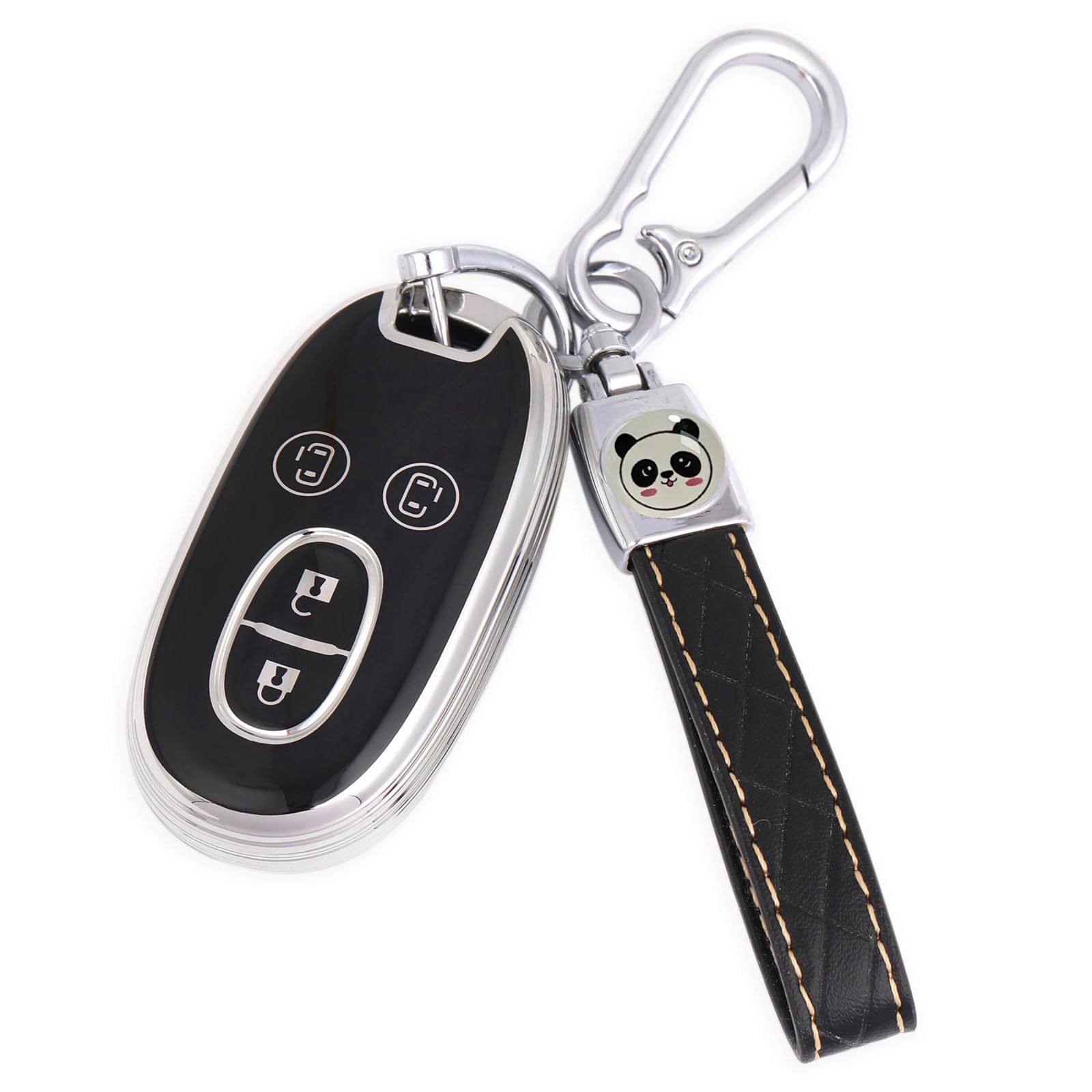 

ZANEKO Чехол для ключа Alto, совместимый с Suzuki Wagon R, Чехол для ключа Lukes, Чехол для смарт-ключа, Держатель для ключей, Серебристо-черный A ZA-XMyb-lmD4-SilverBlack чёрный