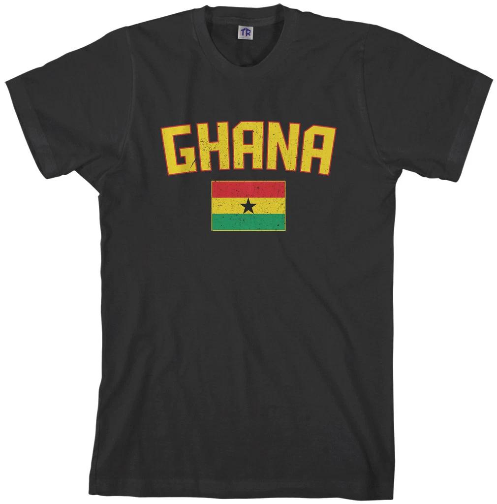 Threadrock Men's Ghana Flag T Shirt Ghanaian Accra Soccer