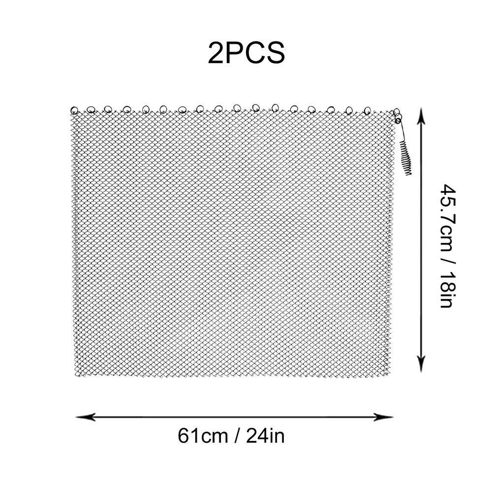 2er-Pack Kamin-Netzvorhang, Schwerlast-Funkenschutzpaneel für Kamin- und Feuerstellen-Schutz