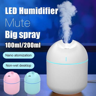 100ml/200ml Desktop Humidifier With Led Light USB Charging Mute Mist Maker Large-Capacity Car Diffusers Air Fresher Sprayer With Night Lights