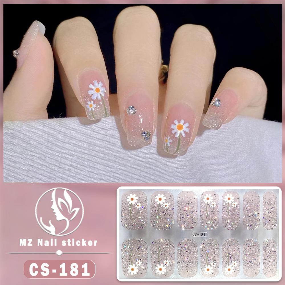 Waterproof No-bake Gel Nail Polish Film Full Sticker Japanese and Korean Style Love Nail Art Film Paper Nail Film Paper Patch