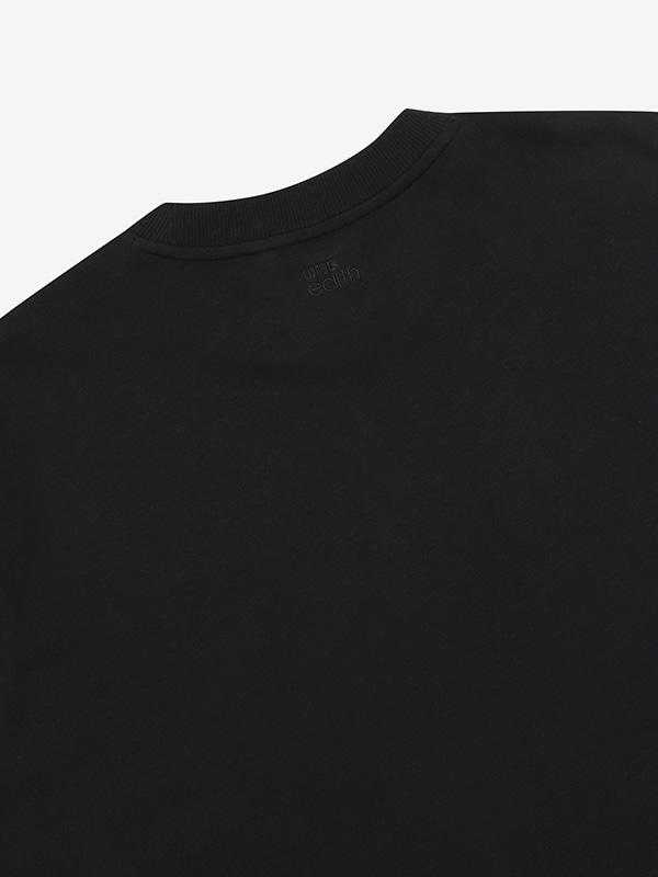 BBC EARTH W Slogan Crop Sweatshirt_Black