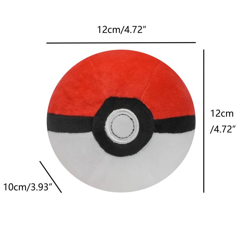 Cartoon Master Ball Great Ball Ultra Ball Pok Ball Plush Toy Animals Soft Stuffed Backpack Pendant Decoration Toy Birthday Gift