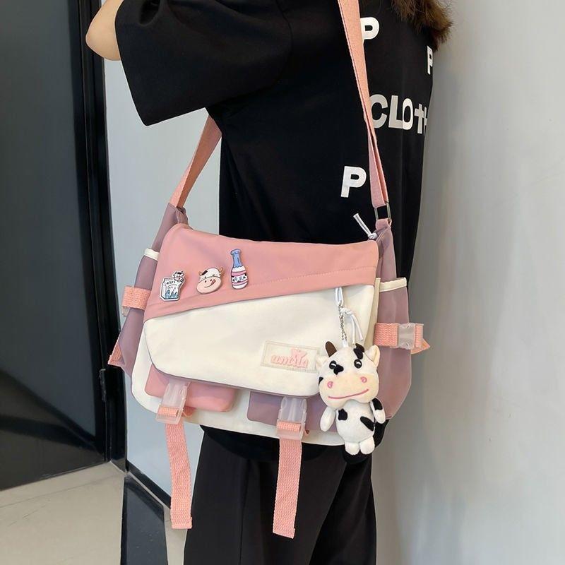 Torebki nylonowe torba na ramię o dużej pojemności torby Crossbody dla nastolatek dziewczyny mężczyźni torba Harajuku torby szkolne dla uczniów Sac