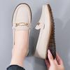 Women's Black Loafers Moccasins Casual Slip On Grey Flats Walking Shoes for Mother Plus Size