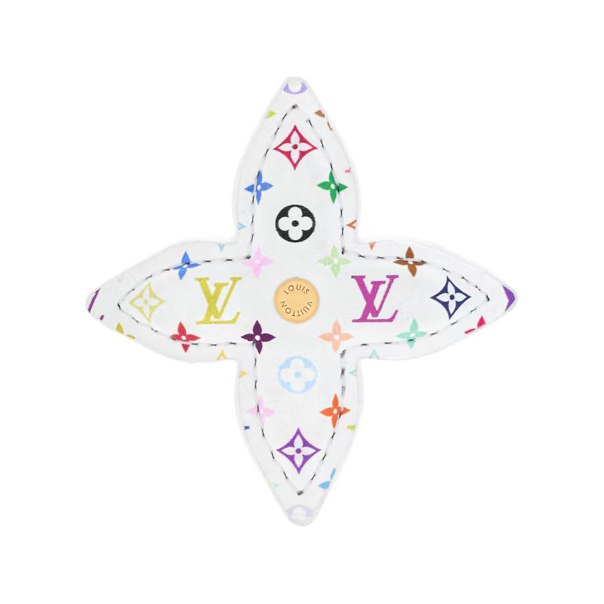 

Louis Vuitton X Takashi Murakami Monogram Canvas Hair Clip Women accessories White M03723 Box+Shopping Bag
